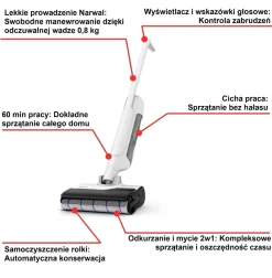 Bezprzewodowy odkurzacz myjący Tefal X-Clean 10, 60 min, samoczyszczenie i suszenie