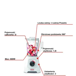 Blender kielichowy, Blendforce BL420131 , 600W, kruszenie lodu
