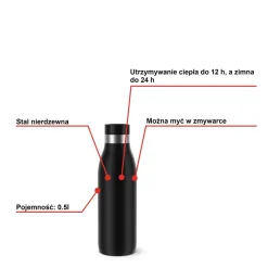 Butelka Termiczna TEFAL BLUDROP 0,5L czarna
