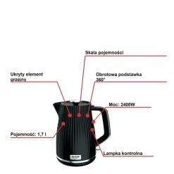 Czajnik elektryczny TEFAL LOFT 1,7l KO250830