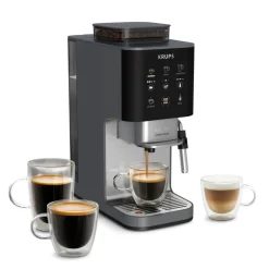 Ekspres do kawy ciśnieniowy KRUPS Coffee Crush kolbowy z młynkiem szary
