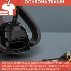 Żelazko parowe, Tefal Puregliss, 3000 W, system antywapienny, strażak