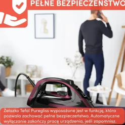 Żelazko parowe, Tefal Puregliss, 3000 W, system antywapienny, strażak