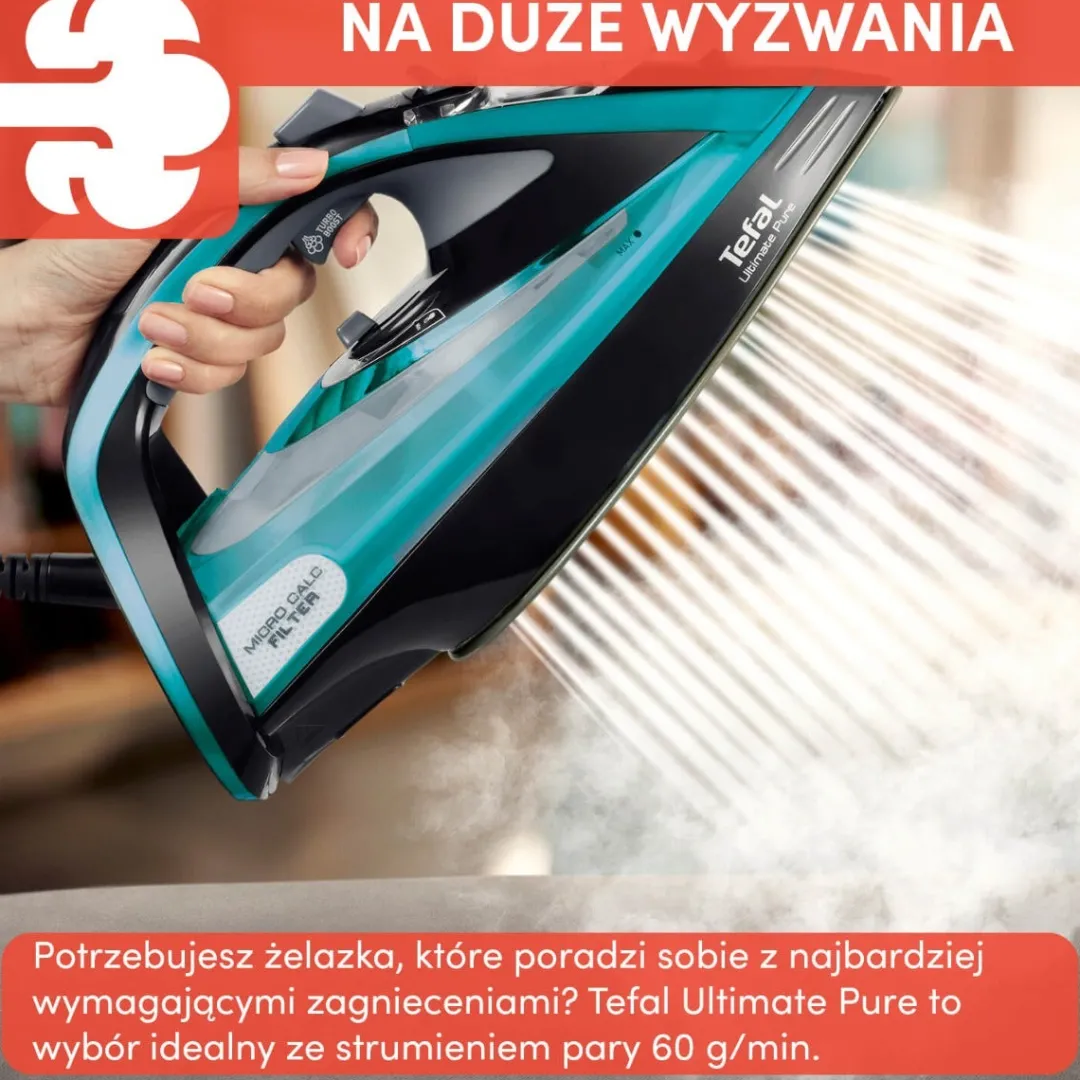 Żelazko parowe Tefal Ultimate Pure 3000W, 250 g/min