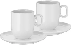 Filiżanki do kawy WMF Barista ze spodkiem 2 szt. porcelana