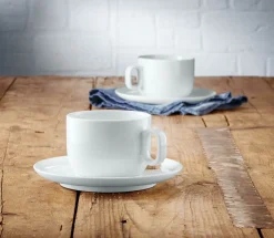 Filiżanki do kawy WMF Barista ze spodkiem 2 szt. porcelana 160 ml