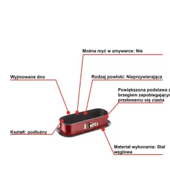 Forma do ciasta podłużna TEFAL DELIBAKE 30x11cm