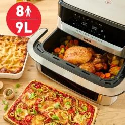Frytkownica beztłuszczowa Dual Easy Fry Flex EY922D, pojemność 9 l, Air Fryer