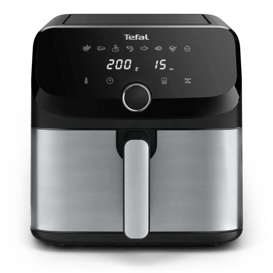 Frytkownica beztłuszczowa, Tefal Easy Fry Mega EY855D, pojemność 7,5 l, kompaktowy rozmiar, Air Fryer