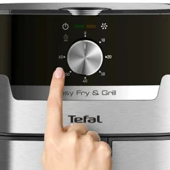 Frytkownica beztłuszczowa, Tefal Easy Fry&Grill EY501D, pojemność 4,6 l, funkcja grilla, Air Fryer