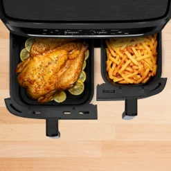Frytkownica beztłuszczowa, Tefal Dual Easy EY9428E, dwukomorowa, duża, 11l, Air Fryer
