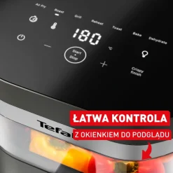 Frytkownica beztłuszczowa, Tefal Infrared EY832HE0, 7 L, technologia podczerwieni, Air Fryer