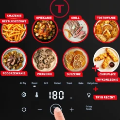 Frytkownica beztłuszczowa, Tefal Infrared EY832HE0, 7 L, technologia podczerwieni, Air Fryer