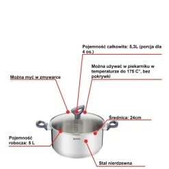 Garnek TEFAL DAILY COOK 5,3 l 24cm