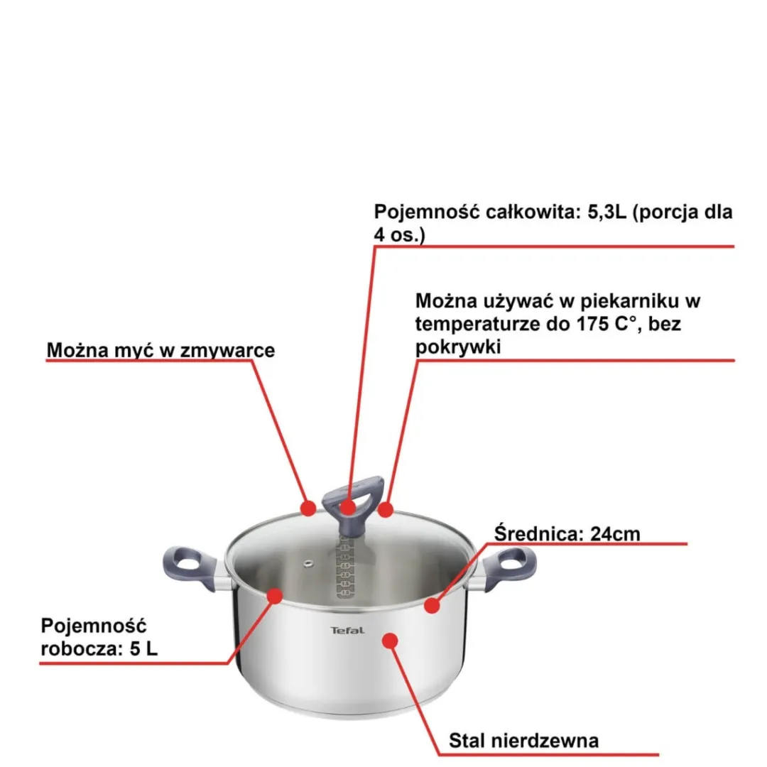 Garnek TEFAL DAILY COOK 5,3 l 24cm