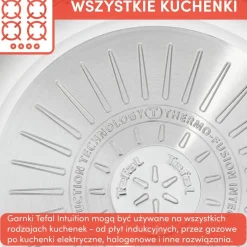 Garnek, TEFAL INTUITION, 2,9L, 20 cm, pokrywka