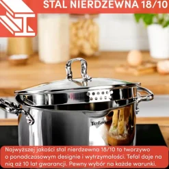 Garnek wysoki, Tefal Duetto+, 10L, 28cm