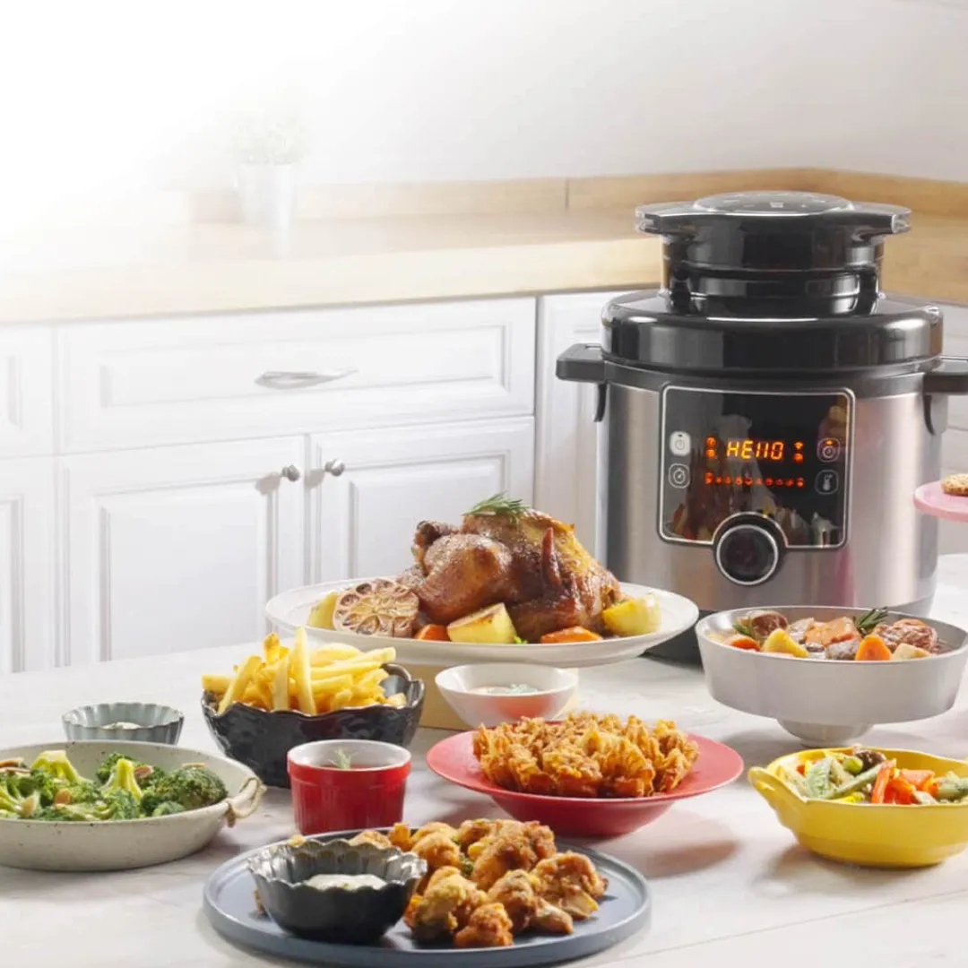 Multicooker z pokrywą do zapiekania TEFAL TURBO CUISINE&FRY CY7788
