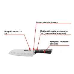 Nóż Santoku TEFAL ICE FORCE 18cm