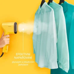 Parownica do ubrań, Tefal Pure Pop, kompaktowa, 1300 W, żółta