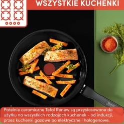 Patelnia ceramiczna TEFAL RENEW BLACK 24cm
