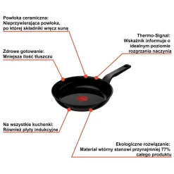 Patelnia ceramiczna TEFAL RENEW BLACK 24cm