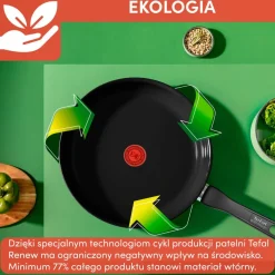 Patelnia ceramiczna TEFAL RENEW BLACK 24cm