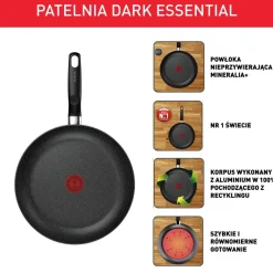 Patelnia Tefal Dark Essential 28 cm