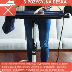 Stacja do prasowania, Tefal Ixeo Power, mocna, prasowanie w pionie, lekka
