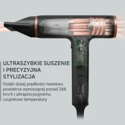 Suszarka do włosów, Rowenta Nano, kompaktowa, jonizacja, 3 poziomy
