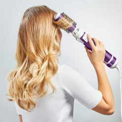 Suszarko-lokówka, Rowenta Brush Activ, fioletowa, obrotowa, ceramiczna