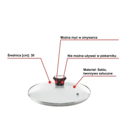 Szklana pokrywka TEFAL 30cm
