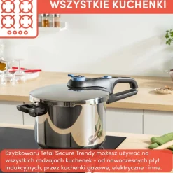 Szybkowar TEFAL SECURE TRENDY 6L + koszyk