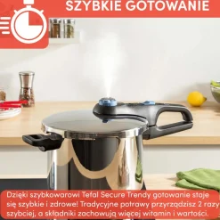 Szybkowar TEFAL SECURE TRENDY 8L + koszyk