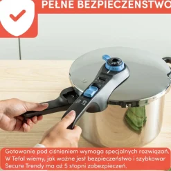 Szybkowar TEFAL SECURE TRENDY 4L + koszyk