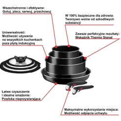 Zestaw garnków i patelni TEFAL INGENIO EASY COOK&CLEAN - 10 elementów