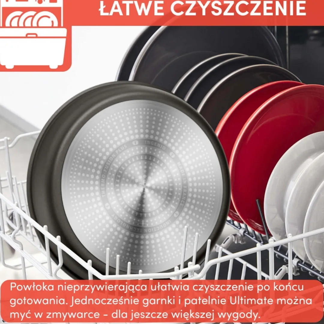 Zestaw garnków i patelni Tefal Ingenio Ultimate 12 elementów + Uniwersalna rączka Ingenio