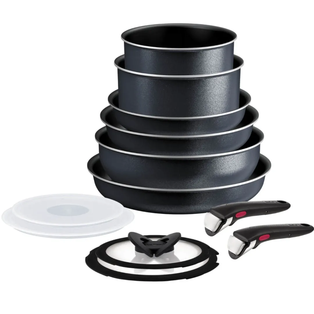 Zestaw garnków i patelni Tefal Ingenio So'Light 12 elementów + Uniwersalna rączka Ingenio