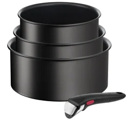 Zestaw garnków i patelni z patelnią naleśnikową Tefal Ingenio Unlimited + szklane i hermetyczne pokrywki