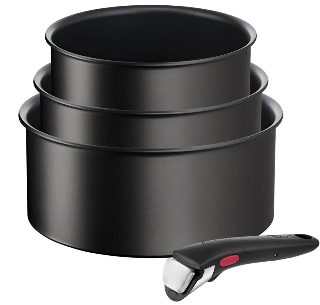 Zestaw garnków i patelni z patelnią naleśnikową Tefal Ingenio Unlimited + szklane i hermetyczne pokrywki