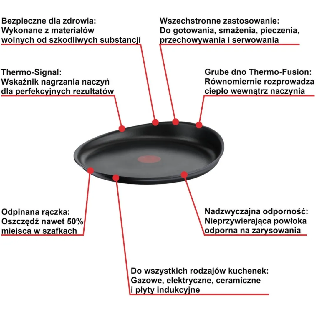 Zestaw garnków i patelni z patelnią naleśnikową Tefal Ingenio Unlimited + szklane i hermetyczne pokrywki