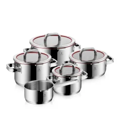 Zestaw garnków stalowych WMF Function4 i patelni stalowej WMF Profi Plus 28 cm
