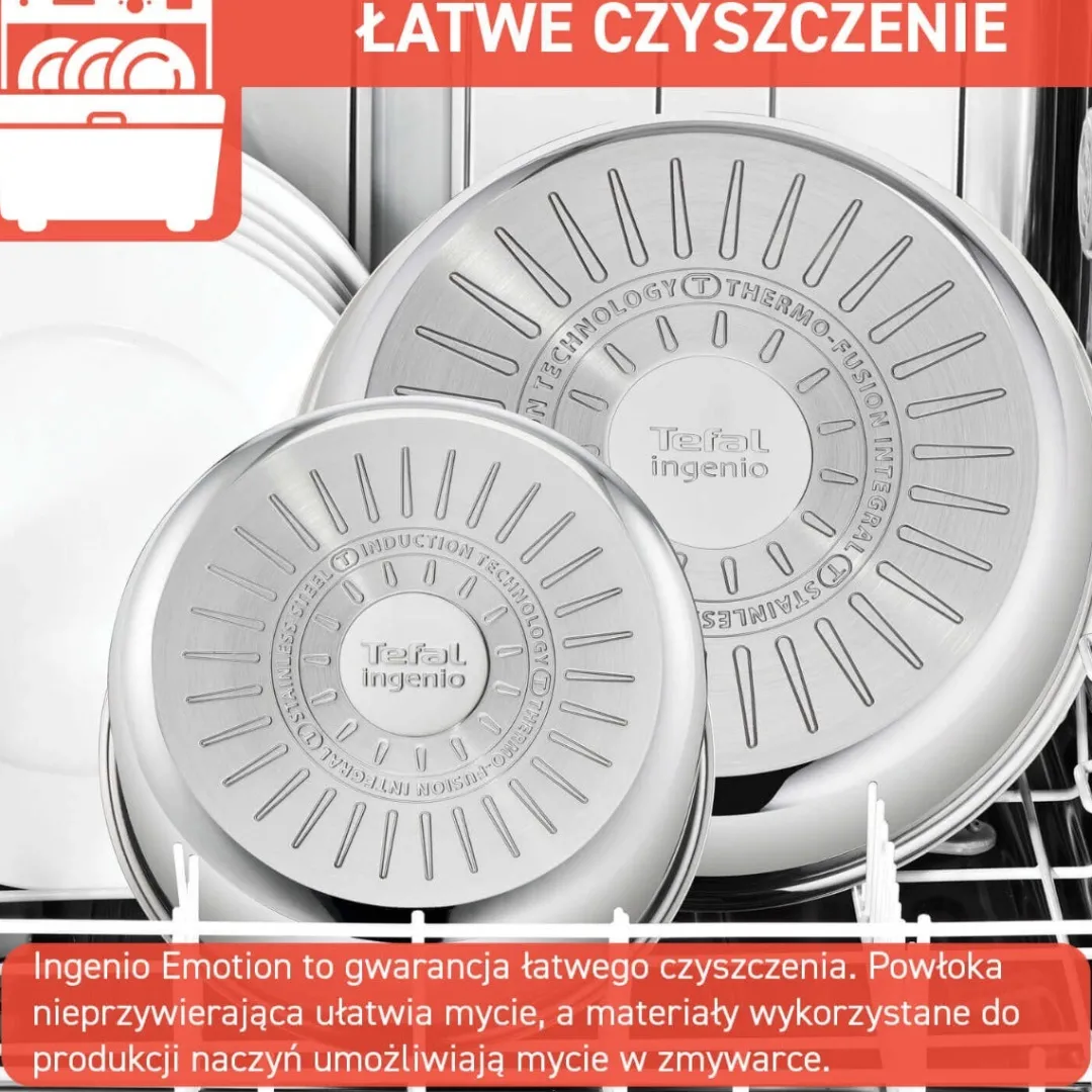 Zestaw garnków Tefal Ingenio Emotion + hermetyczne pokrywki