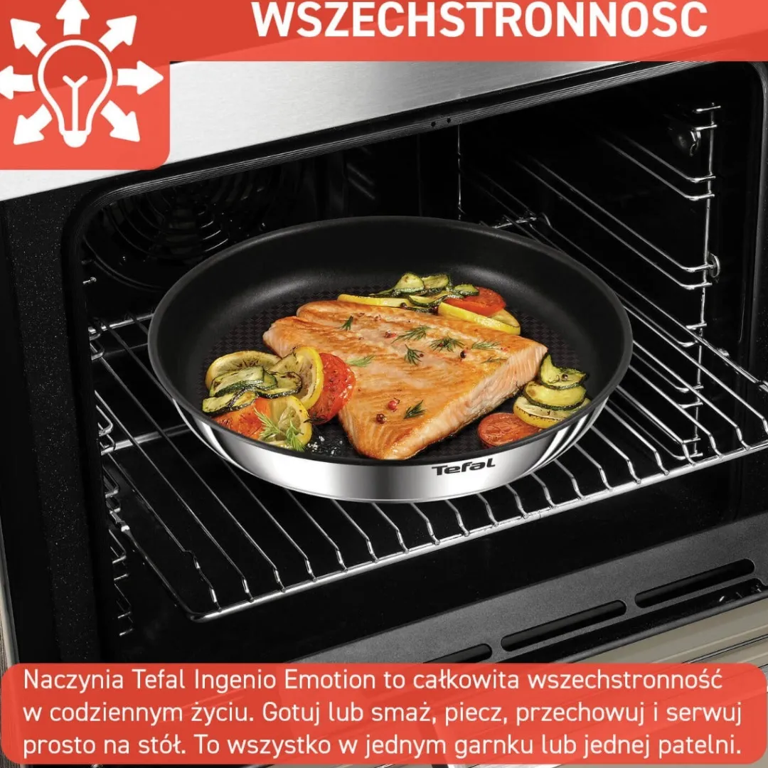 Zestaw garnków Tefal Ingenio Emotion + hermetyczne pokrywki
