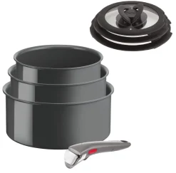 Zestaw garnków Tefal Ingenio Renew 16/18/20cm + szklane pokrywki