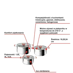 Zestaw garnków z pokrywkami i patelnie TEFAL Opti'Space Intuition - 8 elementów