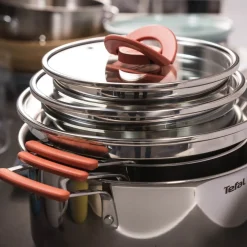 Zestaw garnków z pokrywkami i patelnie TEFAL Opti'Space Intuition - 8 elementów