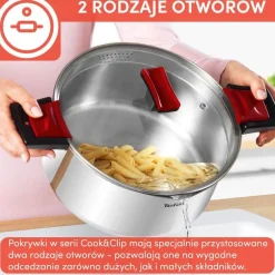 Zestaw garnków z pokrywkami i patelnie TEFAL COOK&CLIP Intuition - 12 elementów