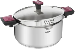Zestaw garnków z pokrywkami i patelnie TEFAL COOK&CLIP Intuition - 12 elementów