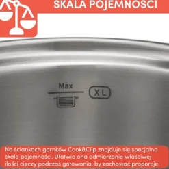 Zestaw garnków z pokrywkami i patelnie TEFAL COOK&CLIP Intuition - 12 elementów